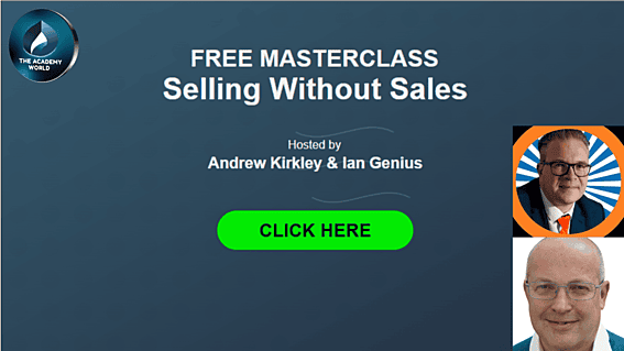 Call to action to masterclass in Sales without selling